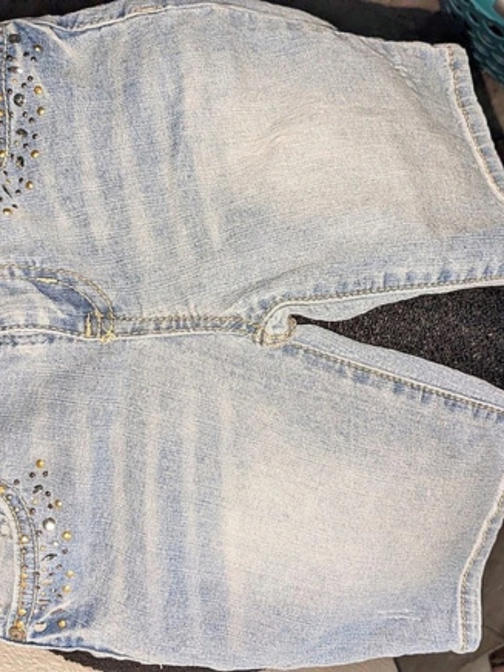 Celebrity Pink Women's Embellished Blue Jeans Size 8